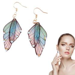 Bexdug Schmetterlingsflügel Tropfen Ohrringe | Schmetterlings-Tropfen-Ohrringe,Wiederverwendbare Schmetterlings-Feen-Ohrringe für Mädchen und Frauen von Bexdug
