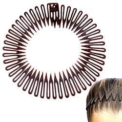 Kreis Kamm Stirnband - Gewellte Frühlings-Vollkreis-Stirnbänder,Haarbandhalter für Frauen Mädchen Sport Haarschmuck Bexdug von Bexdug