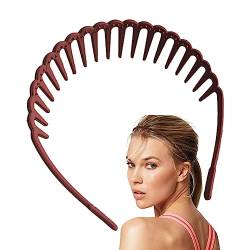 Make-up-Handband - Hautpflege-Haarbänder Stirnbänder - Rutschfestes ABS-Haarband, Zahnkamm mit Wellendesign, flexible Stirnbänder, modischer Haarschmuck Bexdug von Bexdug