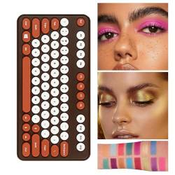 Nude-Lidschatten-Palette | 12 Farben perlmuttartiger Make-up-Lidschatten mit Tastaturetui - Hochpigmentiertes Lidschatten-Paletten-Make-up für Mädchen und Frauen Bexdug von Bexdug