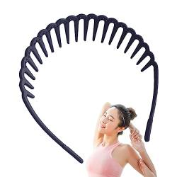 Stirnbänder für Damen - Haarhandband zum Waschen des Gesichts,ABS-Zahnkamm, Welle, rutschfest, bequem, flexible Stirnbänder für Mädchen, Männer und Frauen Bexdug von Bexdug