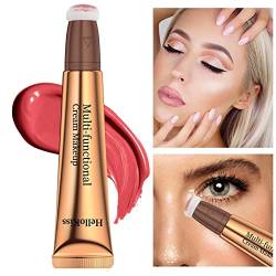 Textmarkerstift | Cremiger 3-in-1-Multi-Stick - Vielseitiger Highlighter-Make-up-Stift fügt Schimmer hinzu und verblendet mühelos Blush Highlighter Contouring Pen für Wangen Bexdug von Bexdug