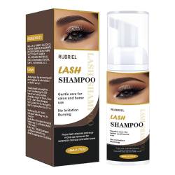 Wimpernshampoo, Augenlid- und Wimpernreinigungsshampoo, Sanfter Wimpern-Augenlid-Schaumreiniger für Wimpernverlängerung, Augenlid-Schaumreiniger für Frauen und Mädchen Bexdug von Bexdug