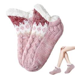 Winter-Slipper-Socken - Weiche und warme Lammwollsocken mit Anti-Rutsch-Gripper | Wintersocken für Lounge, Arbeitszimmer, Wohnzimmer, Schlafzimmer, Spielzimmer, Esszimmer Bexdug von Bexdug