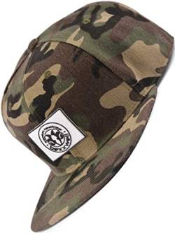 Bexxwell Snapback Cap Camouflage mit Gummi-Patch eckig (optimale Passform, Kappe, Camou, Tarn, Gumpatch, Unisex) von Bexxwell