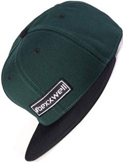 Bexxwell Snapback Cap grün/schwarz Patch (optimale Passform, Kappe, Green, Black, Patch, Unisex) von Bexxwell