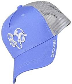 Bexxwell Trucker Cap blau/grau mit 3D Logo-Stickerei (optimale Passform, Kappe, Blue, Grey, Truckercap, Logo, Cap, Unisex) von Bexxwell
