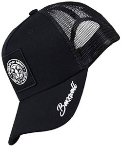 Bexxwell Trucker Cap schwarz mit Logo-Patch (optimale Passform, Kappe, Black, Truckercap, Logo, Cap, Unisex) von Bexxwell