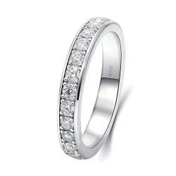 Beydodo Eheringe 585 Echtgold Damen, Ring Hochzeit Bandring mit Diamant Verlobungsring Trauringe Nickelfrei Gr.66 von Beydodo