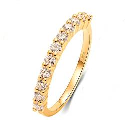 Beydodo Frauen Ringe Gold 585, Trauringe Schmal mit Moissanit 0.33ct Hochzeit Ring Damen Nickelfrei Gr.56 von Beydodo