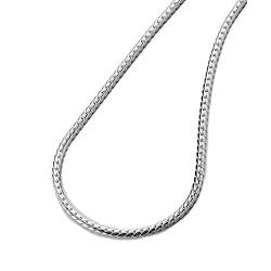 Beydodo Kette Herren Silber 925 ohne Anhänger, 3MM Schlangenkette mit Collierverschluss Hip Hop Halskette 55CM Silber Partnerkette Freundschaftskette von Beydodo