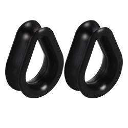 Beydodo Ohr Plug Set Silikon, Tunnel 16MM Tropfen Schwarz Ohr Expander Piercing Tunnel von Beydodo