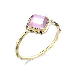 Beydodo Ring für Frauen Gold 750, Eheringe Solitär mit Amethyst Trauringe Verlobungsringe Nickelfrei Gr.60 (19.1) von Beydodo