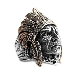 Beydodo Ring für Männer Silber 925, Herren Ring Indianer Silber Ring Personalisiert Freundschaftsring Gr.58 (18.5) von Beydodo