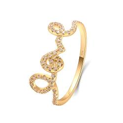 Beydodo Ringe für Damen 750 Gold, Trauringe Liebe mit 0.26ct Laborgezüchteter Diamant Gold Ringe Verlobung und Hochzeit Gr.60 (19.1) von Beydodo