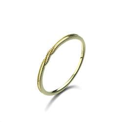 Beydodo Ringe für Damen 750 Gold, Trauringe Schmal ohne Stein Gold Ringe Verlobung und Hochzeit Größe 58 (18.5) von Beydodo