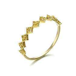 Beydodo Ringe für Damen 750 Gold, Trauringe ohne Stein Filigran Gold Ringe Verlobung und Hochzeit Größe 67 (21.3) von Beydodo