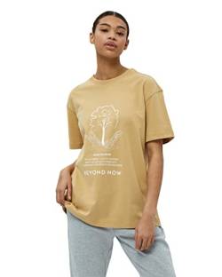 Beyond Now Damen Beyond Now Emma Gots T-shirt | Tshirt Damen in Beige | Herbst Bluse Damen | Größe M GOTS T-Shirt Westlich, Hellbeige, M von Beyond Now