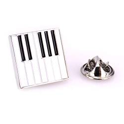 Klavier Brosche Keyboard Brosche Musik Anstecker Piano Anstecknadel (silber) von Beyond