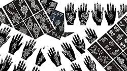 Tattoo Schablone Ausverkauf ! Henna Tattoo Schablonen 10 Sheets Set gemischt von Beyond