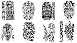 Tribal Tattoos Maori Design Tattoos Arm Tattoos Männer Tattoos 8 Bögen Set J8 von Beyond