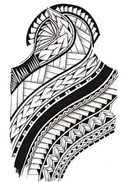 Tribal Tattoo Männer Tattoo Oberarm Tattoo Aufkleber Maori Tattoo AL031 von BeyondTattoos
