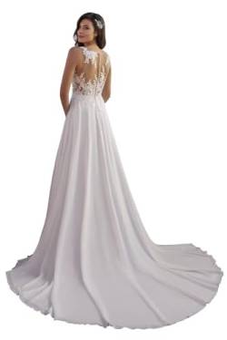 Beyonddress Damen Satin Meerjungfrau Brautkleider Hochzeitskleider Langarm Brautmode Brautkleider für Braut von Beyonddress