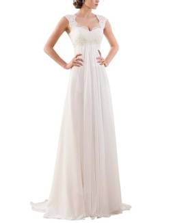 Beyonddress Damen Spitze Brautkleider Hochzeitskleid Elegant Lange V-Ausschnitt Tüll Appliques Brautmode Brautkleider für Braut von Beyonddress