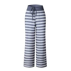 Pyjamahose Damen Lang Schlafanzughose Jogginghose Yoga Hose Schlafanzug Freizeithose Weites Bein Stretch Strandhose Pyjama Hosen von Beyooola