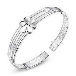 Armband, Armband, Silberarmband, Geschenke, Sterling-Silber-Armband for Damen, Damen-Armreif aus 925er-Sterlingsilber, Kirschblüten-Armband, Sterling-Silber-Schmuck, Geburtstagsgeschenke for Schwester von BgnEhRfL