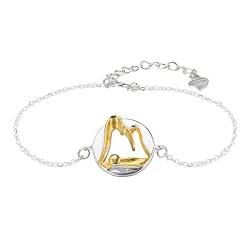 Armband, Armband, Silberarmband, Geschenke, Sterlingsilber-Armband for Frauen, Damen-Armband aus 925er-Sterlingsilber, handgeschnitztes Bergarmband, goldenes Armband, Damen-Silberschmuck, Geschenke fo von BgnEhRfL