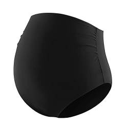 Bhome Umstands-Badeanzüge mit hoher Taille, Bikinihose, schwarz, Medium von Bhome