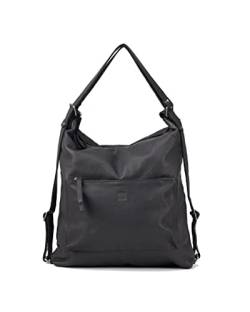 Biba Tasche für Damen aus echtem Leder, Rucksack Leather Orleans OR1LO, Langen Griff, Reißverschluss, Echtes Rindsleder, Schwarz Farbe von Biba