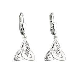 Ohrringe keltischer Dreifaltigkeitsknoten Sterling-Silber 925 von Biddy Murphy