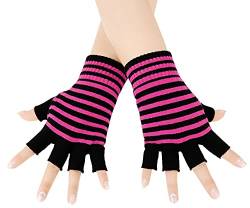 Bienvenu Unisex Handschuhe, dehnbar, fingerlos, Skelett, Handschuhe, Fuchsia, Einheitsgröße von Bienvenu