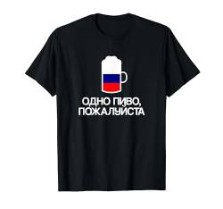 (Ein) Bier bitte auf Russisch Russland Bier T-Shirt von Bier bitte in verschiedenen Sprachen