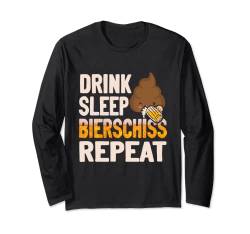 Drink Sleep Bierschiss Repeat Bier Biertrinker Langarmshirt von Bierliebhaber & Bier Geschenke für Männer