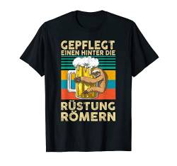 Einen hinter die armour Römern Biertrinker Beer Slogan T-Shirt von Bierliebhaber & Bier Geschenke für Männer