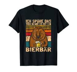 Ich spüre das Tier in mir Bier Löten Biertrinker Bierbär T-Shirt von Bierliebhaber & Bier Geschenke für Männer