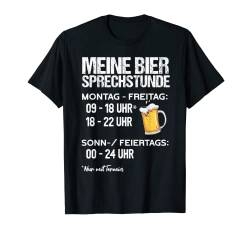 Lustige Bier Sprüche Sprechstunde Biertrinker Bierliebhaber T-Shirt von Bierliebhaber & Bier Geschenke für Männer