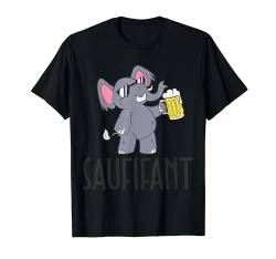 Saufifant Elefant Biertrinken Bierpong Saufen Party Bier Hop T-Shirt von Biertrinker Bierpong Bier Geschenkideen & Designs