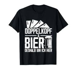 Biertrinken Doppelkopf Bier Fun Trinken Saufen Biertrinker T-Shirt von Biertrinker Trinken Bier Geschenkideen & Designs