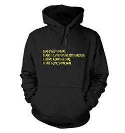 I Do Play WoW hoodie (X Large (48 Chest)/Jet Schwarz) von Big Mouth Clothing