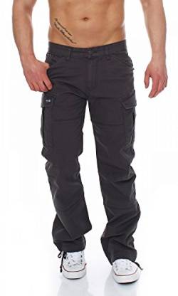 Big Seven Brian Cargo Hose Comfort Fit Herren Jeans, Farbe:Anthra, Hosengröße:W30/L32 von Big Seven