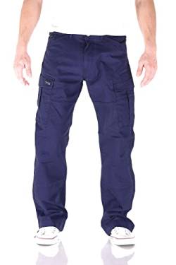 Big Seven Brian Cargo Hose Comfort Fit Herren Jeans, Farbe:Blau (Navy Blue), Hosengröße:W34/L32 von Big Seven