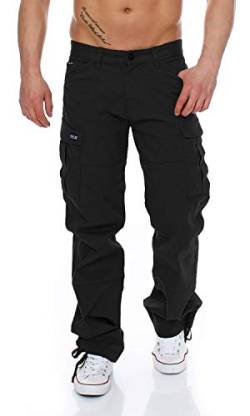 Big Seven Brian Cargo Hose Comfort Fit Herren Jeans, Farbe:Schwarz (Black Beauty), Hosengröße:W42/L30 von Big Seven
