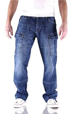 Big Seven Brian Night Blue Cargo Herren Jeans, Hosengröße:W34/L30 von Big Seven