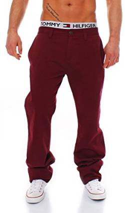 Big Seven Evan Chino Pant Regular Fit Herren Hose, Hosengröße:W52/L34, Farbe:Wine Red von Big Seven