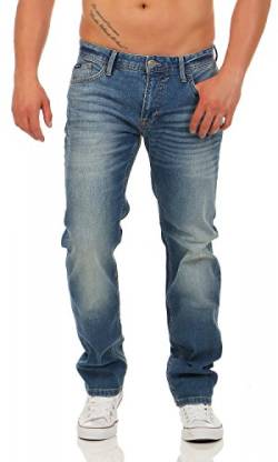 Big Seven Morris Blue Indigo Denim Regular Herren Jeans, Hosengröße:W33/L34 von Big Seven