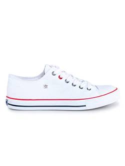 Big Star Frauen Weiß Turnschuhe T274022 36 - Klassische Schnürschuhe für Frauen in Weiß von Big Star